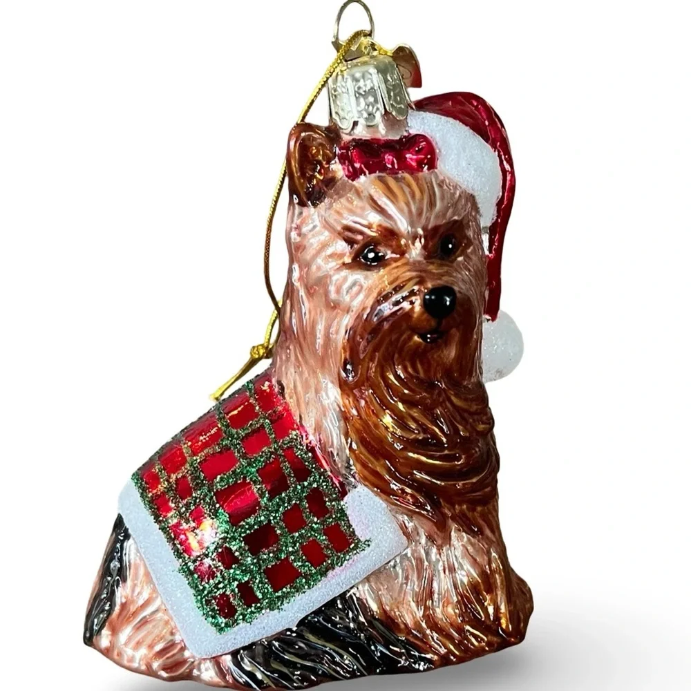 Shih-Tzu Glass Ornament - Christmas Holiday